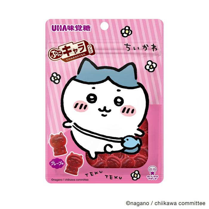 Chiikawa UHA Flavor Sugar Puni Caragmi Gummy Candy – Grape Flavor, 51 g