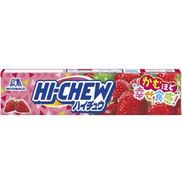 Morinaga Hi-Chew Strawberry 12 Pieces – Juicy, Sweet & Sour Strawberry Snack