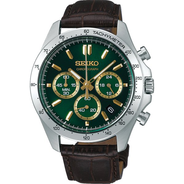 SEIKO Selection "8T Chronograph" SBTR017, Leather Band Chronograph
