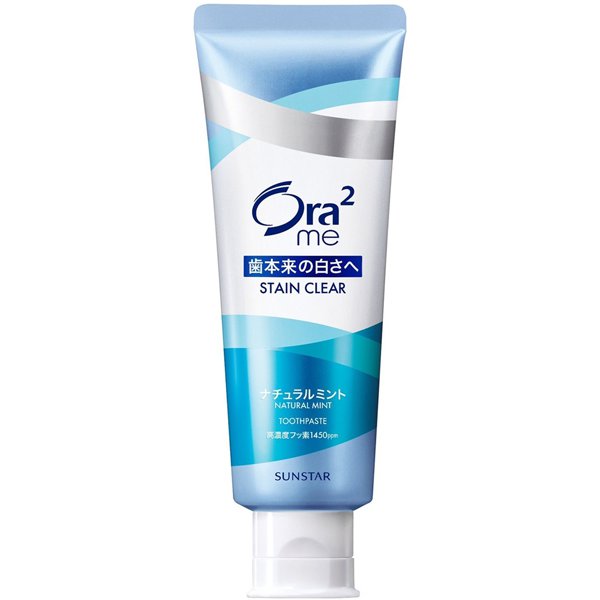 Ora2 Me Stain Clear Paste Natural Mint | Whitening & Fresh Breath 130g [Alcohol-free]