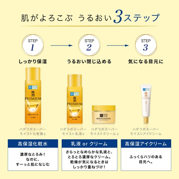 Hada Labo Gokujyun Premium Hyaluronic Cream 50g [Alcohol-Free]