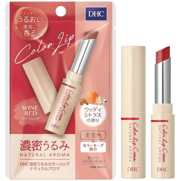 DHC Rich Moisture Color Lip Cream Natural Aroma – Tinted Lip Care with Essential Oils [Alcohol-free]