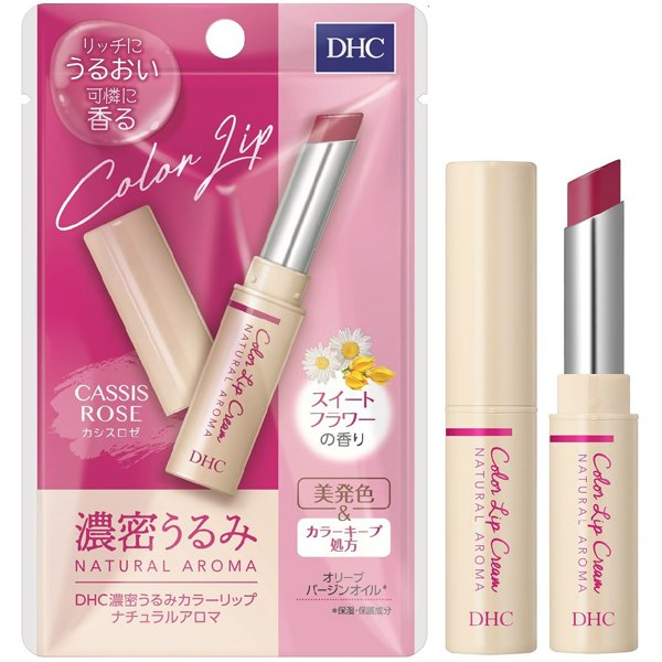 DHC Rich Moisture Color Lip Cream Natural Aroma – Tinted Lip Care with Essential Oils [Alcohol-free]