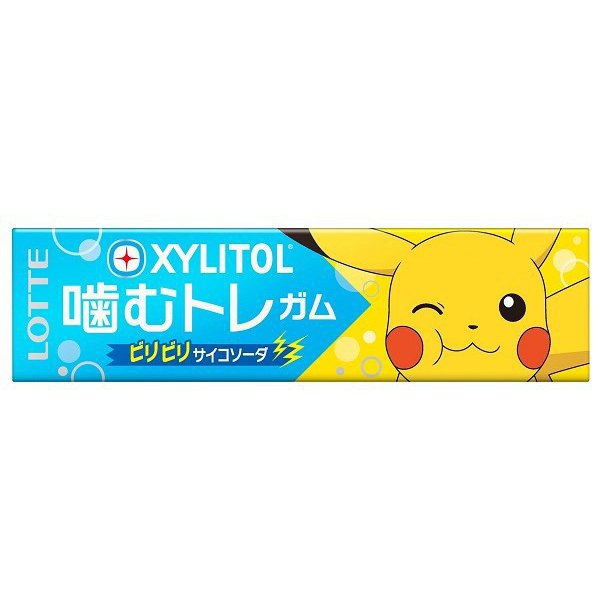 Lotte Xylitol Chewing Gum Biri Biri Psycho Soda – Chewy Stick Gum, 9 Pieces