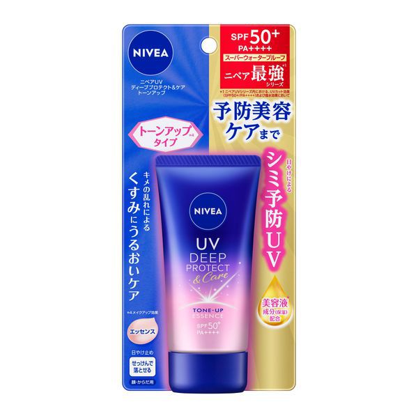 NIVEA UV Deep Protect & Care Tone Up Essence SPF50+ PA++++ 50g [With alcohol]