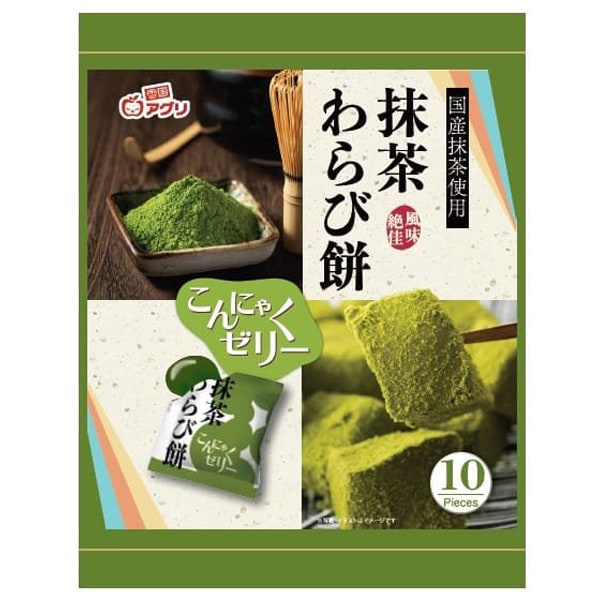 Matcha Warabi Mochi Konjac Jelly - 16g × 10 pieces