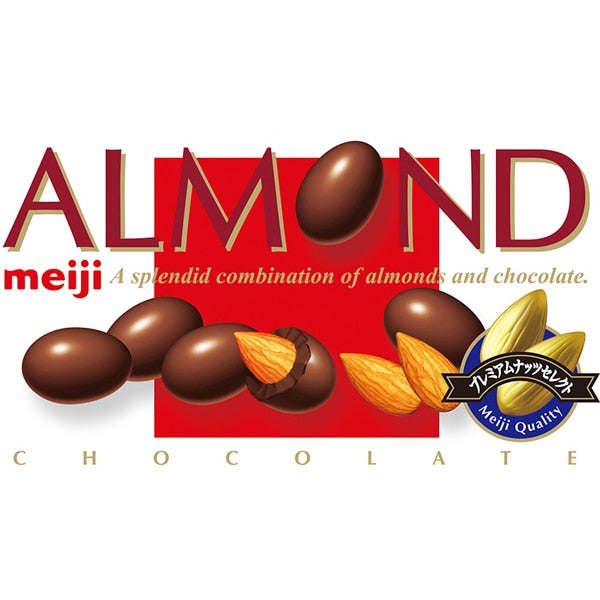 Meiji Almond Chocolate 79g – Premium Roasted Almonds Coated in Japanese Milk Chocolate