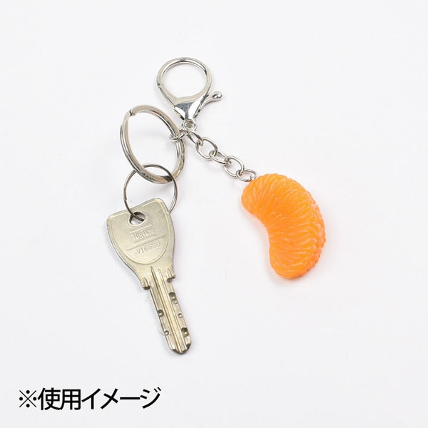 Llavero de encanto de muestra de comida de naranja mandarina Eruberu