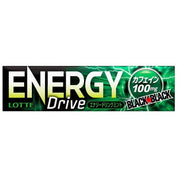 Lotte Black Black Energy Drive Gum – Energy Mint with Caffeine, 9 Sheets