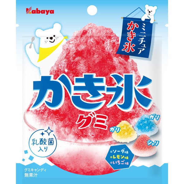 Kabaya Kakigori Gummy 55g – Soda, Lemon & Strawberry Assorted Flavors