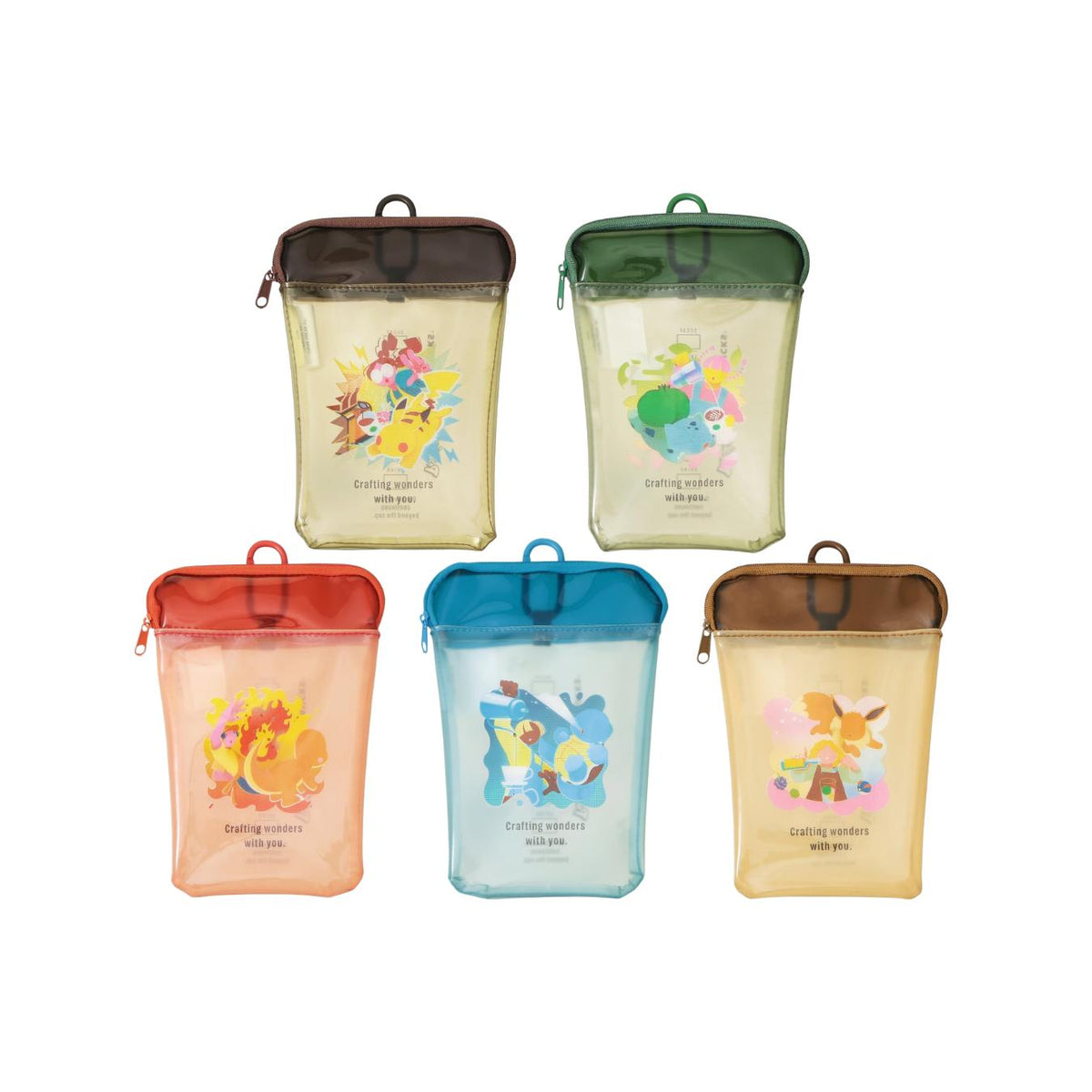 Pokémon + Starbucks Japan Cup-Shaped PVC Pouch – Pikachu, Bulbasaur, Charmander, Squirtle & Eevee