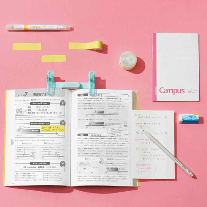KOKUYO Campus Portable Book Clip – Foldable Pen-Style Book Holder, 6 Colors
