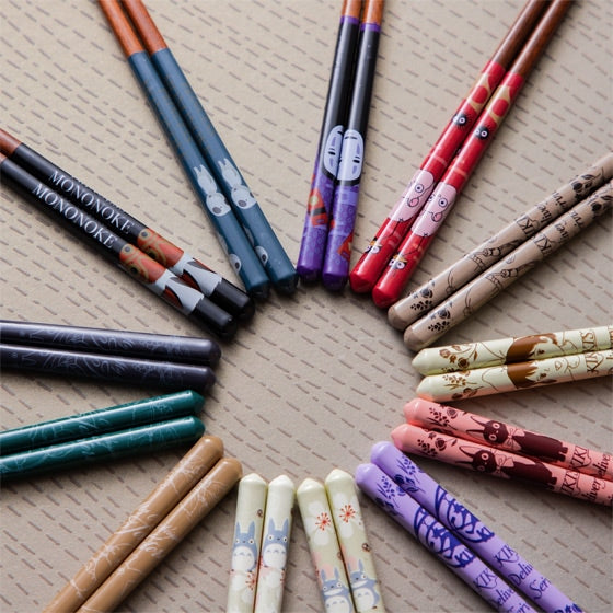 Spirited Away Bo/Yu and Kaonashi Painted Bamboo Chopsticks (21cm)