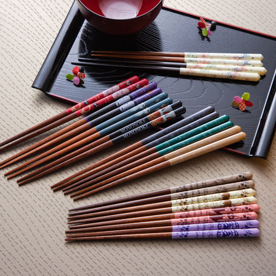 Spirited Away Bo/Yu and Kaonashi Painted Bamboo Chopsticks (21cm)