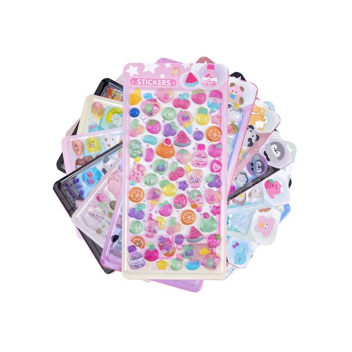 Kawaii 3D Puffy Epoxy Sticker Sheet – Decorative Stickers