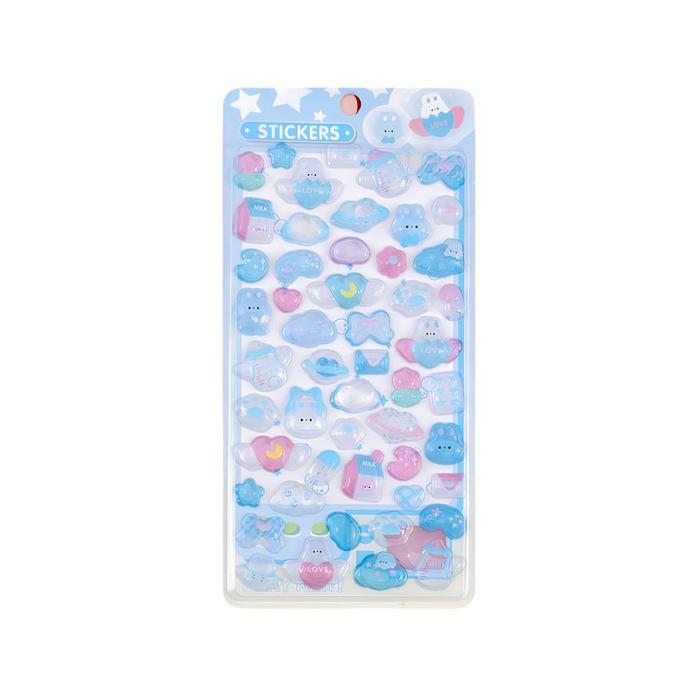 Kawaii 3D Puffy Epoxy Sticker Sheet – Decorative Stickers
