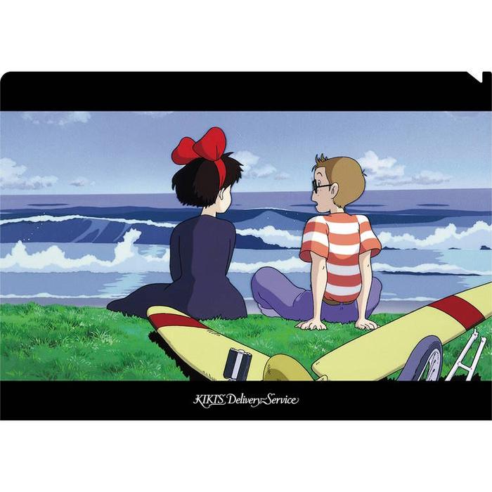 Movic Studio Ghibli Kiki’s Delivery Service A4 Clear File – Kiki & Tombo by the Seaside