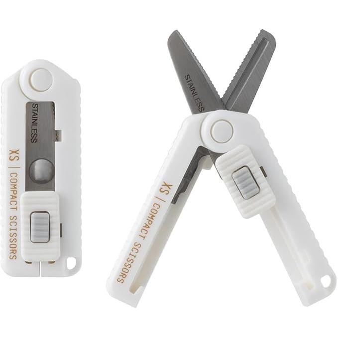 MIDORI XS Compact Scissors – Serrated Blade, 4 Colors