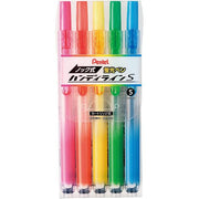 Pentel Handy-line S Retractable Highlighter – 5-Color Set