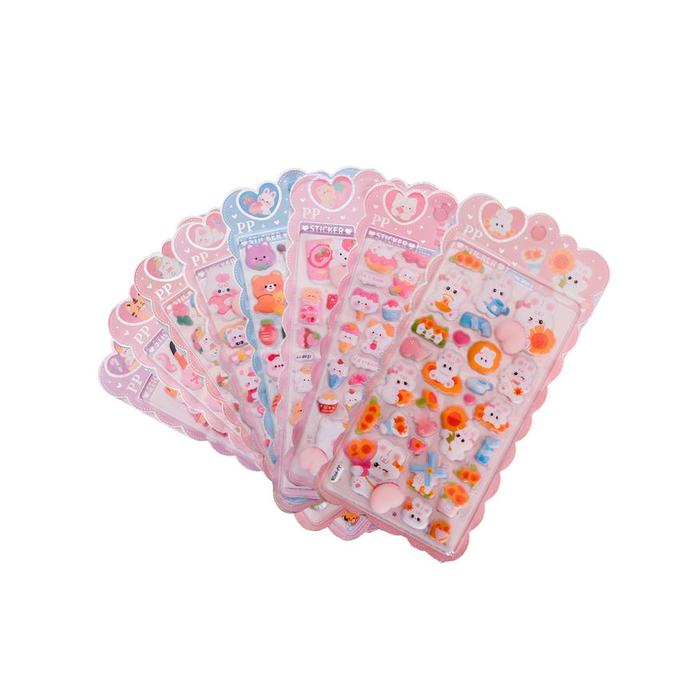 3D Puffy Animal Stickers – 1 Sheet (8 Designs Available)