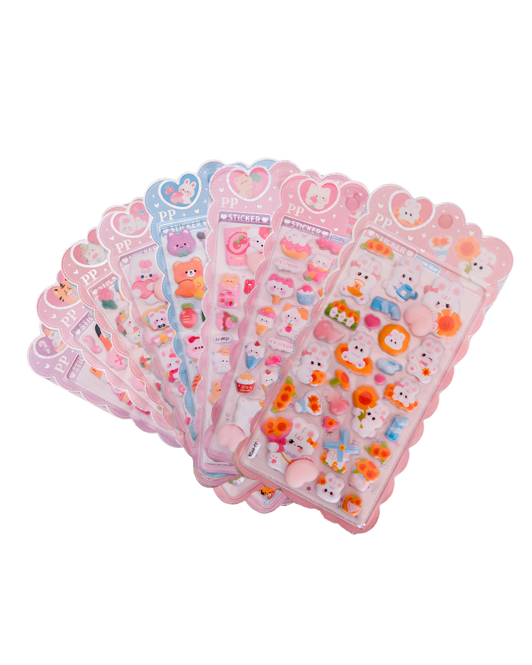3D Puffy Animal Stickers – 1 Sheet (8 Designs Available)