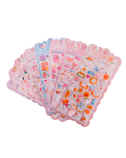 3D Puffy Animal Stickers – 1 Sheet (8 Designs Available)
