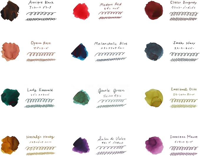 Teranishi Guitar Taisho Roman Haikara Fountain Pen Ink – 40 ml, 12 Colors