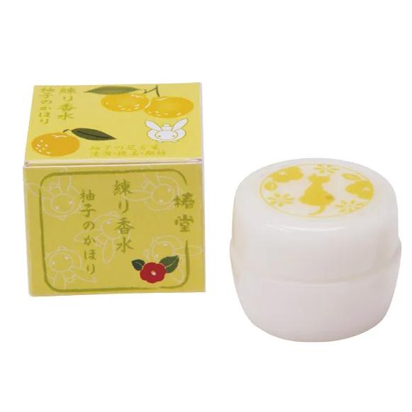 Kurochiku Tsubakido Kneaded Perfume – Yuzu Citrus Scent 4.2g [Alcohol-Free]