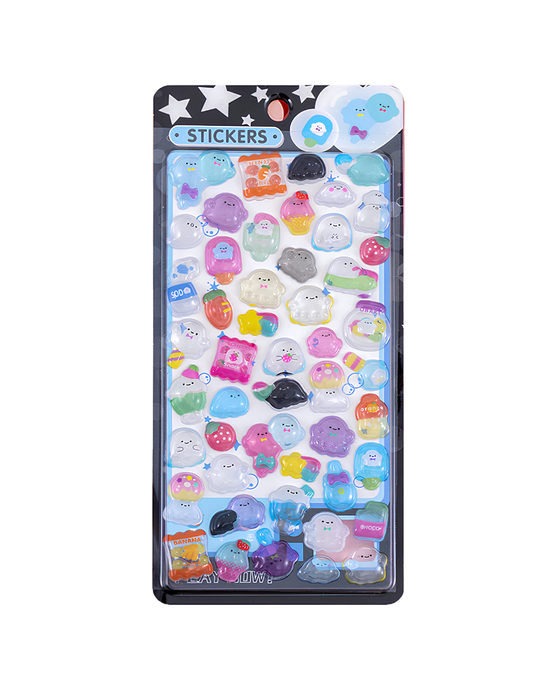 Kawaii 3D Puffy Epoxy Sticker Sheet – Decorative Stickers
