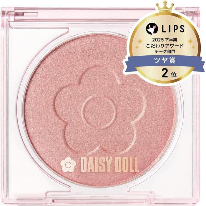 DAISY DOLL by MARY QUANT Powder Blush – Soft Focus, Buildable Color, Glossy Natural Finish [Alcohol-free]