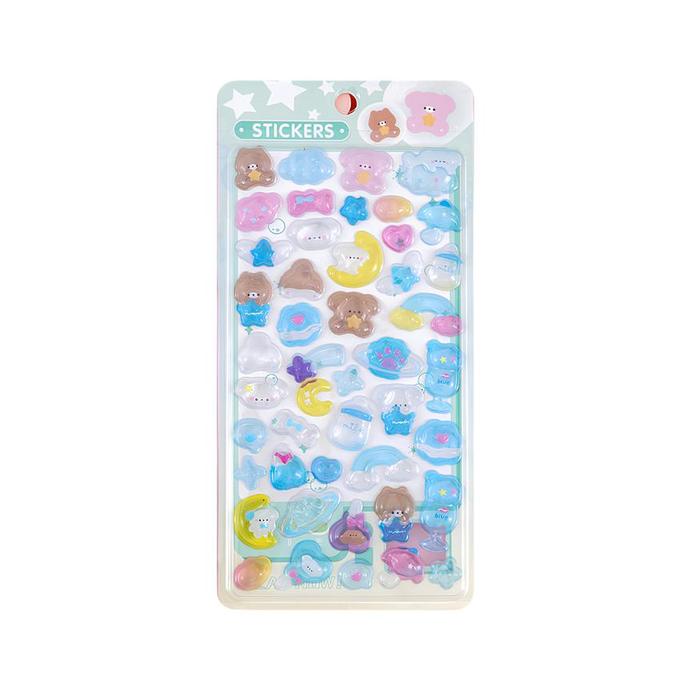 Kawaii 3D Puffy Epoxy Sticker Sheet – Decorative Stickers
