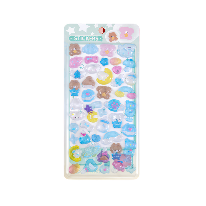 Kawaii 3D Puffy Epoxy Naklejki – Naklejki Dekoracyjne