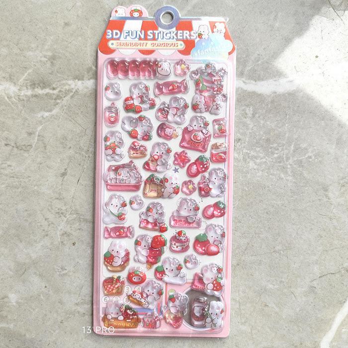 Berry Puffy 3D Clear Sticker Sheet