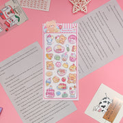 BTD&ENGI Animal Clear Puffy Sticker Sheet