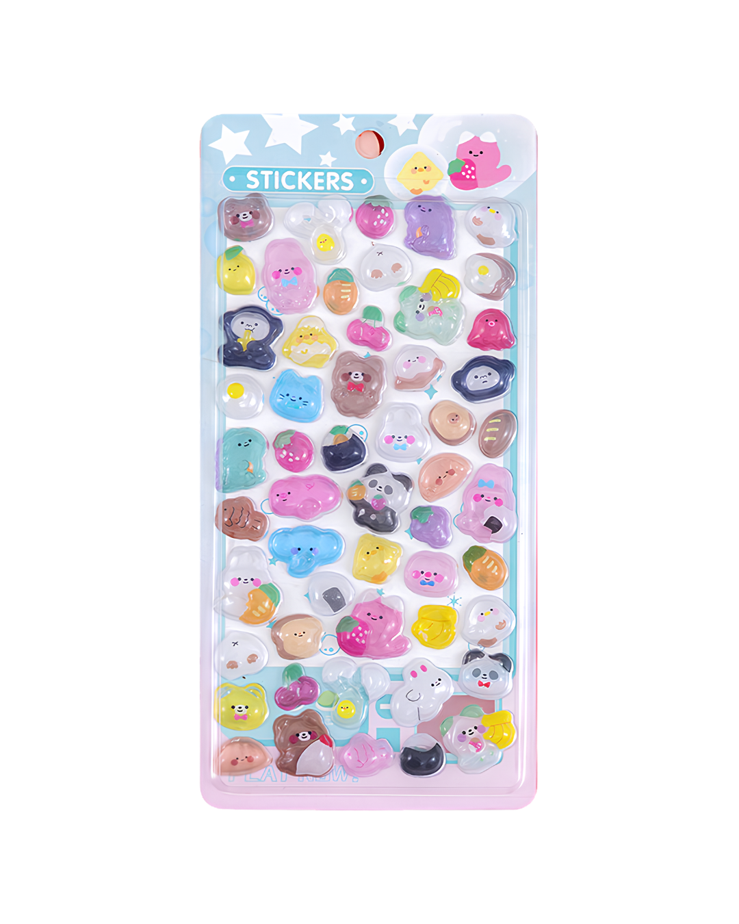 Kawaii 3D Puffy Epoxy Sticker Sheet – Decorative Stickers