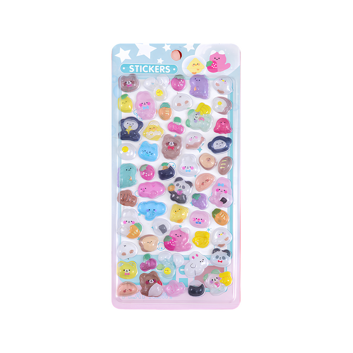 Kawaii 3D Puffy Epoxy Naklejki – Naklejki Dekoracyjne