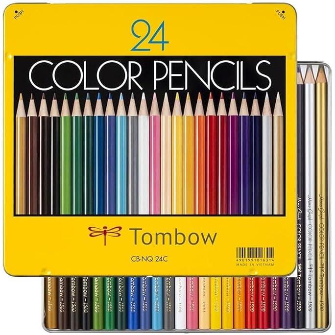Tombow NQ Colored Pencils 24 Colors – Tin Case Set