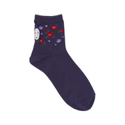 Studio Ghibli Spirited Away No-Face Short Socks – Blue Purple, 23–25 cm