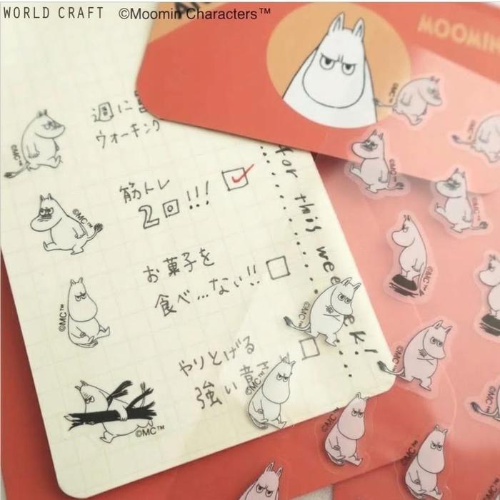 World Craft MOOMIN Face Sticker Sheet – 4 Designs