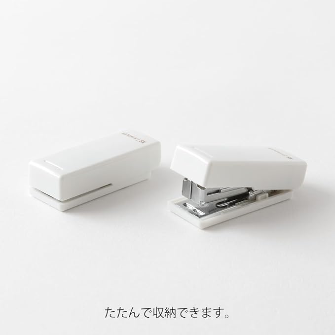 MIDORI XS Compact Stapler – Foldable Mini Stapler with Remover, 4 Colors