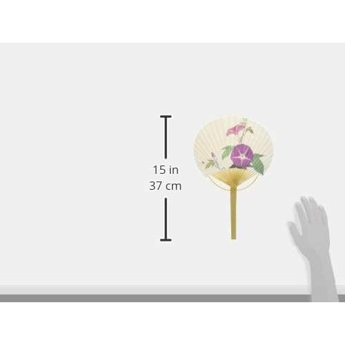 Shikoku Marugame Uchiwa Fan – Morning Glory Japanese Bamboo Hand Fan 23 × 36.5cm