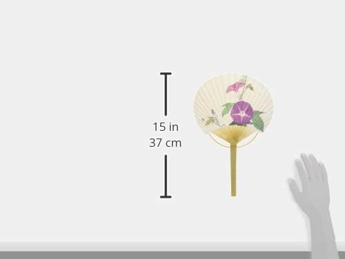 Shikoku Marugame Uchiwa Fan – Morning Glory Japanese Bamboo Hand Fan 23 × 36.5cm