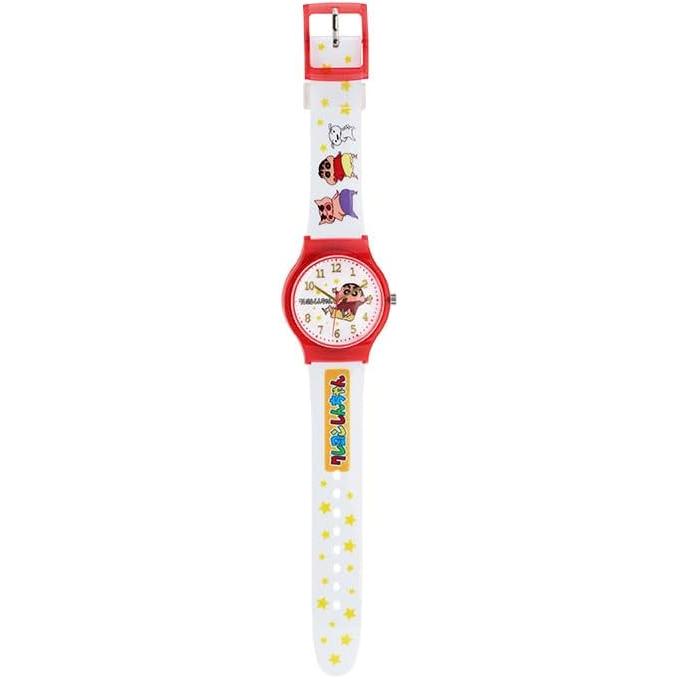 J-AXIS Crayon Shin-chan, Shiro & Buriburizaemon Clear Case Watch – Red CH2D0002-RE