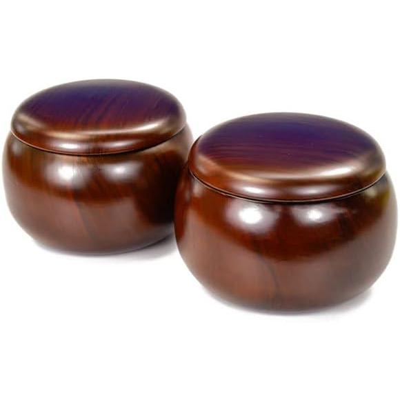 Wooden GO Set with Folding Board – Glass Go Stones & Bowls - Shin-Katsura