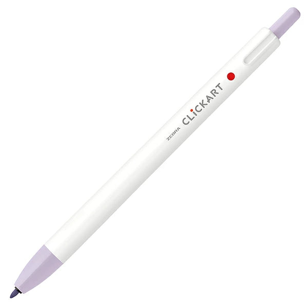 ZEBRA Clickart Retractable Water-Based Color Pen – Pale Colors, 0.6 mm