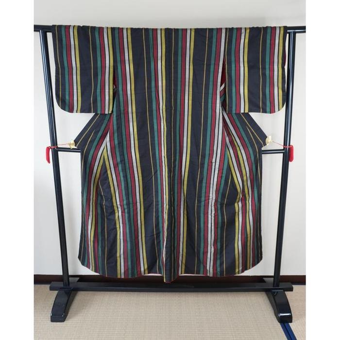Vintage Kimono – Multicolor Stripes, For Height 147-157cm (maximum height for those who don't require an ohashori)