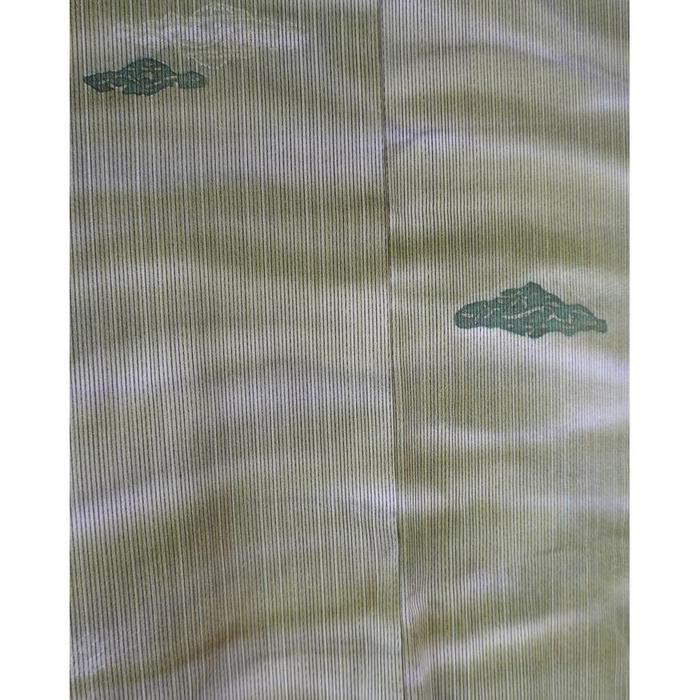 Vintage Haori – Olive Green with Subtle Cloud Motif