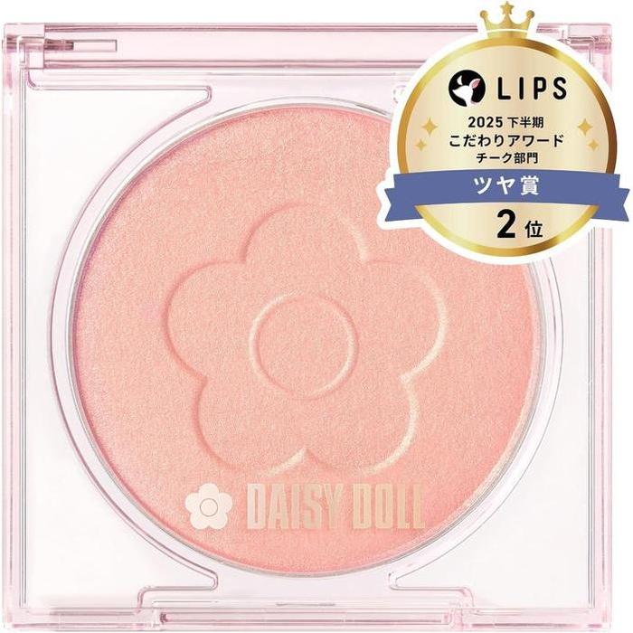 DAISY DOLL by MARY QUANT Powder Blush – Soft Focus, Buildable Color, Glossy Natural Finish [Alcohol-free]