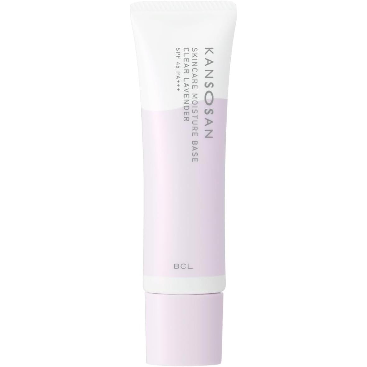 KANSOSAN Moisturizing Skincare Primer Lavender Tone-Up for Dry Skin – Niacinamide & 4 Ceramides SPF45 PA+++ 30g [Alcohol-free]