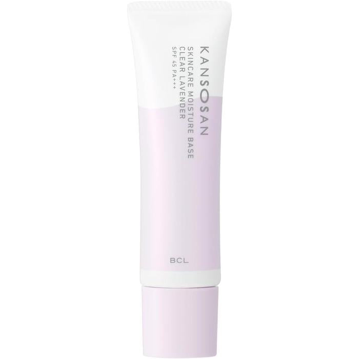 KANSOSAN Moisturizing Skincare Primer Lavender Tone-Up for Dry Skin – Niacinamide & 4 Ceramides SPF45 PA+++ 30g [Alcohol-free]